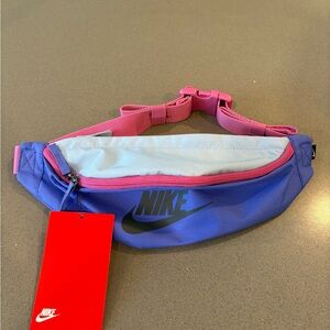 Nike Blue and Pink Waist Bag